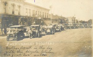 Postcard RPPC Nebraska Humboldt Street Scene automobiles 1910 23-7659