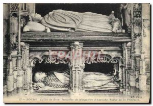 Old Postcard Bourg Brou Church Mausoleum of Margaret of Austria Statue of Pri...