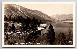 Lake Chelan At State Park Washington RPPC Ellis Photo Postcard A50