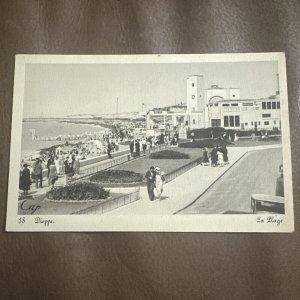 Dieppe FRANCE Beach Seaside POSTCARD 1920s Fashion Promenade Ocean