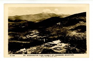 NH - North Conway.  Mt Washington over summit of Mt Cranmore   RPPC