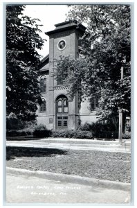 Galesburg Illinois IL RPPC Photo Postcard Beecher Chapel Knox College c1940's