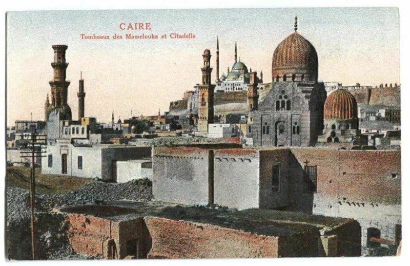 Postcard Cairo Egypt Tombeaux des Mamelouks et Citadelle