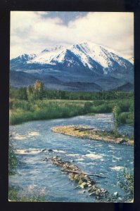 Glenwood Springs/Redstone/Aspen, Colorado/CO Postcard, Mt Sopris, Rio Grande