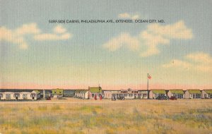 Ocean City Maryland Surf-Side Cabins Vintage Postcard AA37083