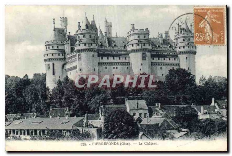 Postcard Old Chateau Pierrefonds Oise