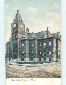 Pre-1907 CITY HALL Brockton Massachusetts MA A3318