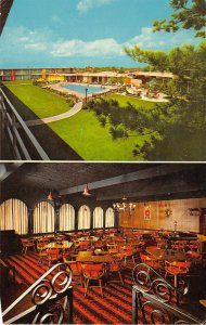 Lexington Kentucky 1960s Postcard Holiday Inn East Motel Restaurant Pool