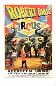 Robert Bros Circus, Elephants, Aberdeen, Advertising