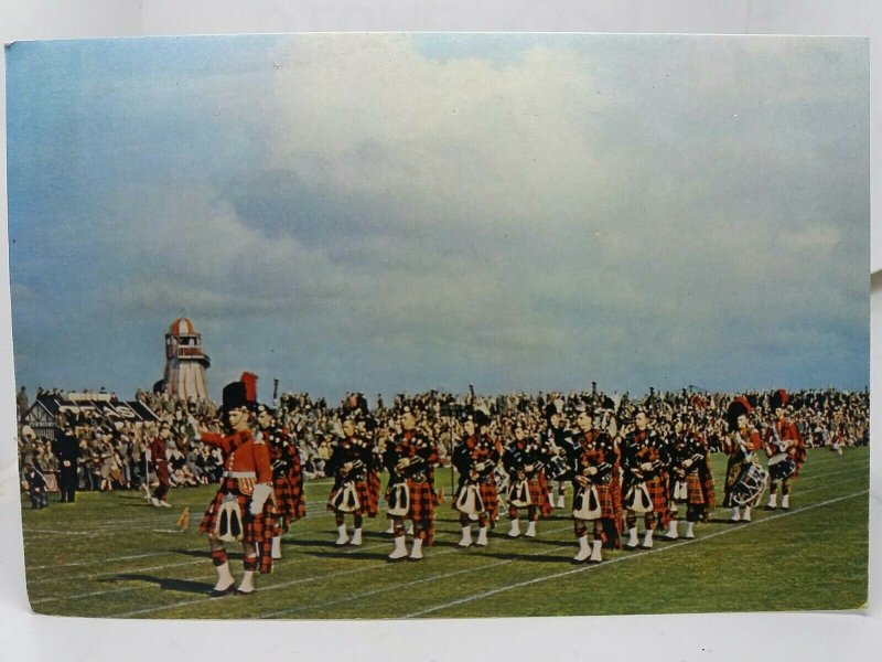 Vintage Postcard The Nairn Pipe Band Parading at The Nairn Games Scotland 1970s