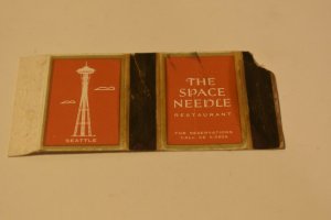 The Space Needle Restaurant Seattle Washington Matchbox Cover