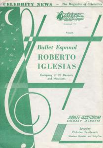 Roberto Iglesias Spanish Ballet Star Vintage London Theatre Programme & Flyer