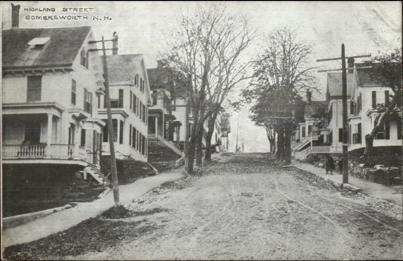 Somersworth NH Highland St. Homes c1915 Postcard United States New Hampshire Other