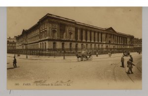 France - Paris. The Louvre Colonnade & Street Scene