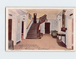 Postcard Main Hall, Mount Vernon, Virginia