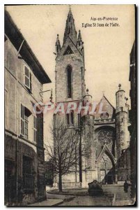 Old Postcard Aix en Provence Church of St John of Malta