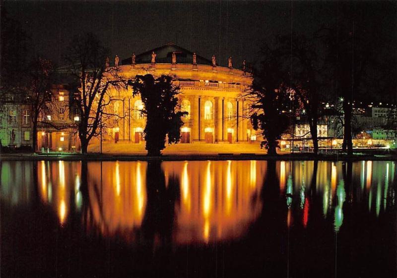 Stuttgart Staatstheater Grosses Haus Bei Nacht Theatre Night View