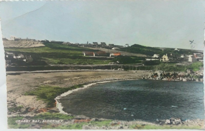 Vintage Rp Postcard Crabby Bay Alderney Channel Islands Posted 1960s