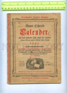 230207 WWII GERMAN folding calendar 1943 year