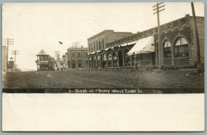 LETTS IA CHERRY STREET ANTIQUE REAL PHOTO POSTCARD RPPC