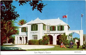 VINTAGE POSTCARD TOM MOORE'S TAVERN BERMUDA MAILED 1959