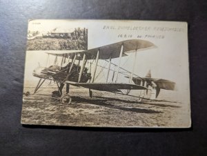 Mint Germany Aviation RPPC WWI Postcard English Fighter Shot Down at Fournes