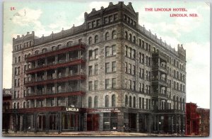 1908 The Lincoln Hotel Lincoln Nebraska NB Investment Company Posted Postcard