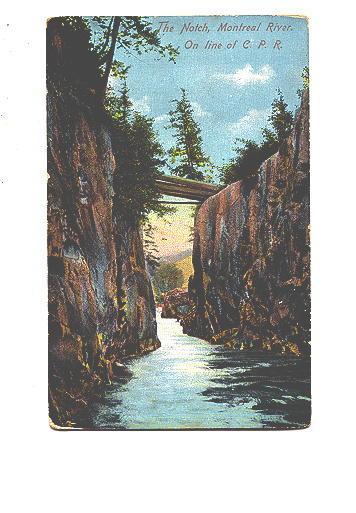 Natural Bridge, The Notch, Montreal River on CPR Line, Quebec,