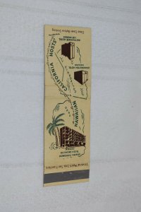 Hawaiian California Hosts Hotels 20 Strike Matchbook Cover