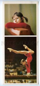 254621 USSR Gymnastics Olympics Moscow 1980 Olga Korbut old postcard