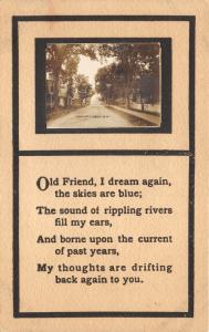 Lisbon New Hampshire~Real Photo Main Street on Poetry Postcard~c1910