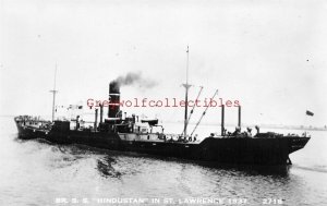 Steamship, SS Hindustan, Cargo Ship,British & Eastern Shipping Co, REPO, RPPC