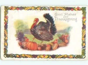 Divided-Back THANKSGIVING SCENE Great Postcard AA0496