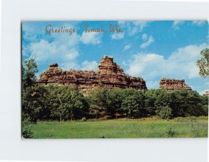 Postcard Castle Rock Greetings Tomah Wisconsin USA