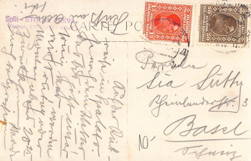 Croatia Split Stolna Crkva Church vintage postcard