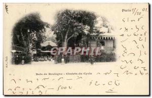 Old Postcard Paris Bois de Boulogne cycle Cottages Velo Cycling