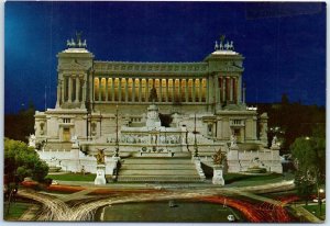 Postcard - Monument to Vittorio Emanuele II, Night - Rome, Italy