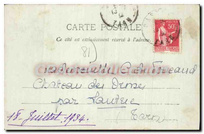 Postcard Old Castre Rocks Sidorre nearly Castres