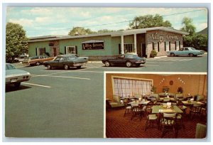 Keene New Hampshire Postcard Valley Green Restaurant Saloon Lounge Motel c1960