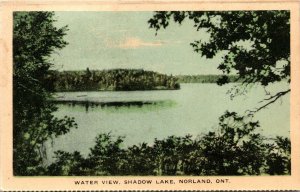 VINTAGE POSTCARD WATER VIEW SHADOW LAKE NOLAND ONTARIO [rear paper issues]