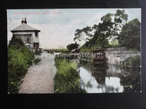 DERBY CANAL Little Eaton Lock House c1906 DERBY DUPLEX 242 by Valentine 49573