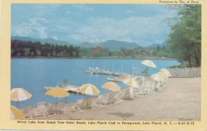 Mirror Lake from Grand View Hotel Beach - Lake Placid NY, Adirondacks, New York