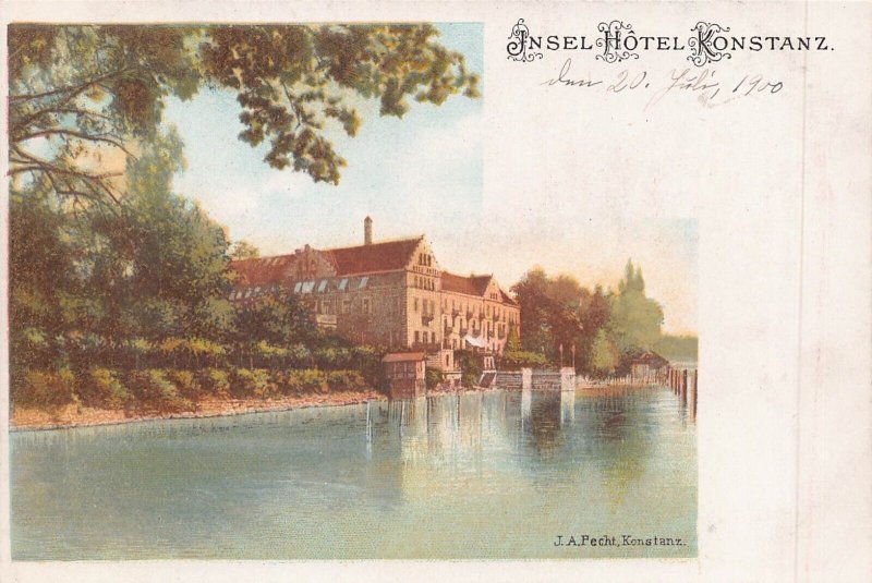 KONSTANZ GERMANY~INSEL HOTEL~1900 POSTCARD
