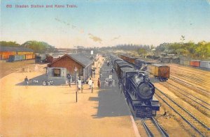 Ibadan Nigeria Africa Train Station and Kano train Vintage Postcard AA37979 