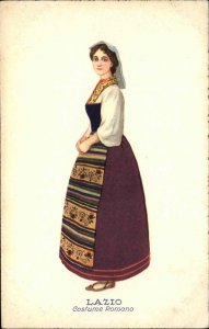 Lloyd Triestino Steamship Line Promo Italian Women Costumes Postcard ROMANO