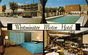 WINNIPEG, Manitoba Canada   WESTMINSTER MOTOR HOTEL Pool~Street Scene  ROADSIDE
