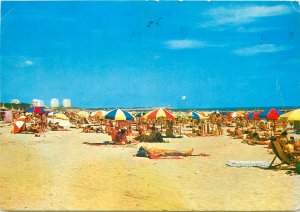 Postcard Romania Neptun pe plaja turisti litoral marea neagra soare