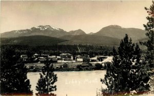 Postcard RPPC 1940s Montana Libby Waterfront MT24-1687