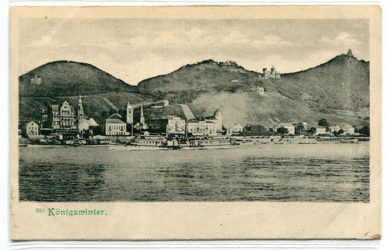 Königswinter Panorama North Rhine Westphalia Germany 1905c postcard