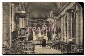 Postcard Old Pontrieux Interieue Church